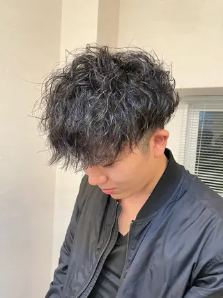 パーマ メンズ フリーランスシェアサロンルレイル所属・心斎橋/メンズ /ルレイル/地形真希のヘアスタイル
