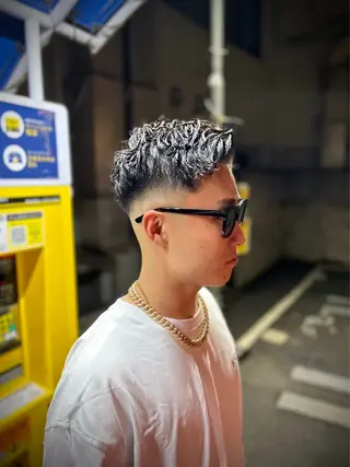 パーマ ヒロ銀座バーバーショップ難波店所属・縮毛矯正/パーマ 宮河 惇💈のヘアスタイル