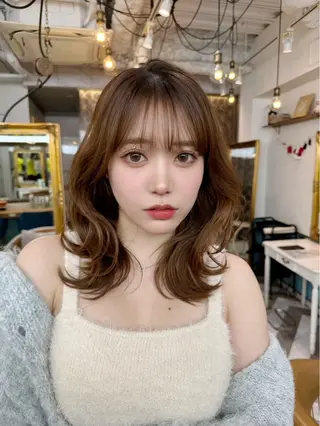 ミディアム カラー 透明感カラー/ 🫧みずほ🫧のヘアスタイル