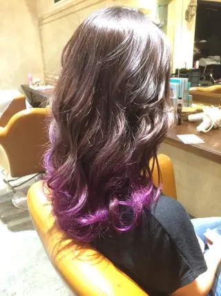 ロング カラー サロンドミルク 原宿のヘアスタイル