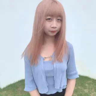 ロング カラー 掛川 瑠唯のヘアスタイル