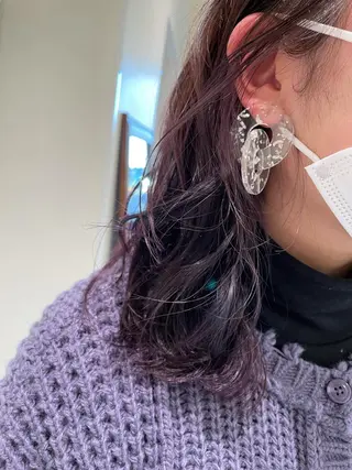 ミディアム カラー ボブ/インナーカラー /眉毛/Miyuのヘアスタイル