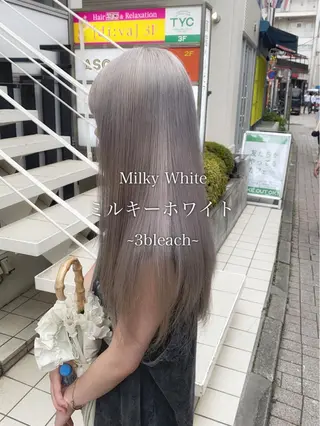 ロング カラー THESALONS所属・🤍ブリーチカラー /寄田龍樹🤍のヘアスタイル