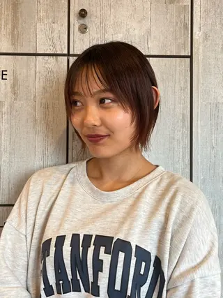 ショート 顔まわり/オフィス カラー/青栁優🔆のヘアスタイル