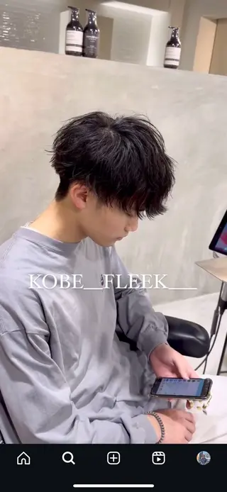 メンズ FLEEK 安立徹のヘアスタイル