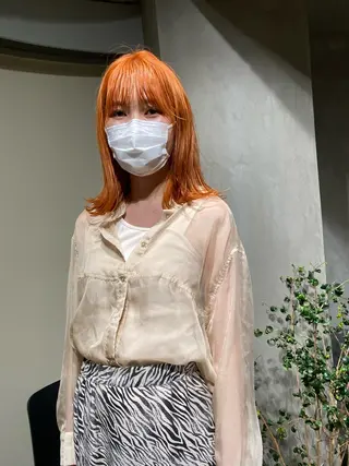 セミロング deco所属・無料カットモデル 丸川英心のヘアスタイル