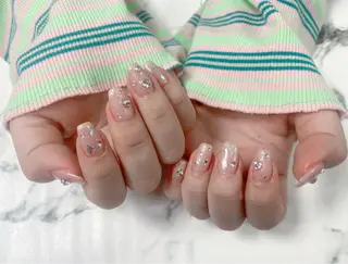 ロング カラー ネイル Q Free nailsのネイルデザイン