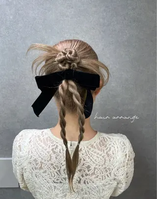 ヘアアレンジ ハイトーン/アレンジ hikaru🐰💕のヘアスタイル