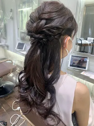 ロング ヘアアレンジ GO TODAY シェアサロン 銀座Arc店所属・デジタルパーマ🫧 韓国風ヘア🫧サクラのヘアスタイル