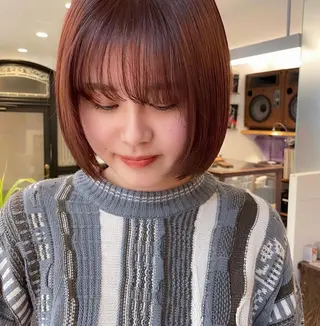 ショート カラー 暖色カラー🧡 ボブ🧚‍♀️マナのヘアスタイル