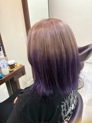 ミディアム 【暖色ハイトーン】 HARUNA🌼のヘアスタイル