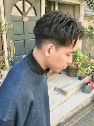 ショート メンズ 木村陸弥 似合わせ 透明感カラー🌿のヘアスタイル