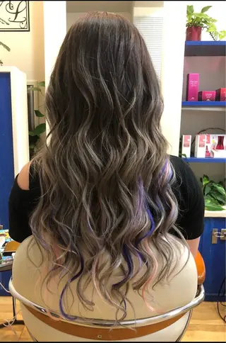 ロング ヘアアレンジ 細川武琉/艶カラー /Aqua limeのヘアスタイル