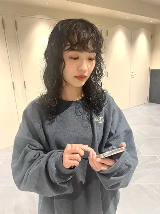 セミロング しおり/パーマ/ newi町田のヘアスタイル