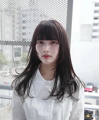 ロング ケアブリーチ/透明感 ピンクカラー/ふうとのヘアスタイル