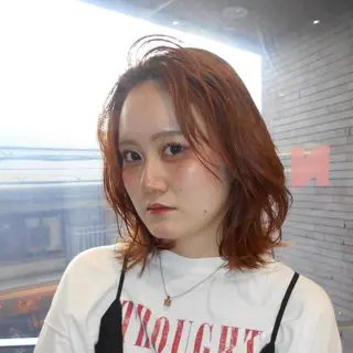 ミディアム カラー なりた るいのヘアスタイル