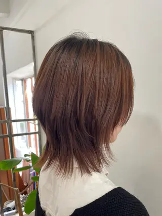 ミディアム mopa所属・mopa_kaede 暖色カラー/ロングのヘアスタイル