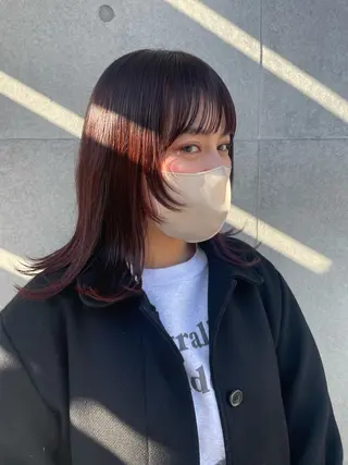 ミディアム カラー 佐伯 和佳のヘアスタイル