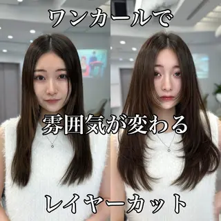 セミロング 映える顔まわり/前髪 特化 💗 ユキマのヘアスタイル