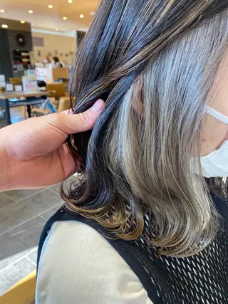 ミディアム カラー Gain池下 レディースのヘアスタイル