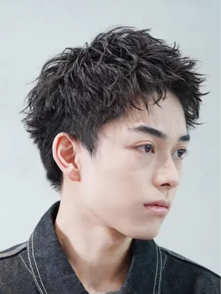 パーマ メンズ RETOUCH by fifth銀座所属・似合わせ大人ショート fifth岡村優作のヘアスタイル