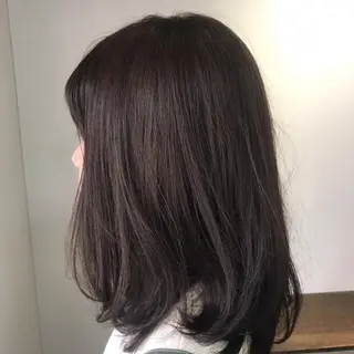 セミロング カラー 髪質改善TR 透明感カラーHanaのヘアスタイル