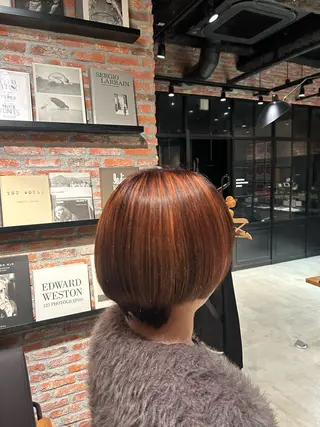 ショート organic+atelier所属・りお ブリーチカラーのヘアスタイル