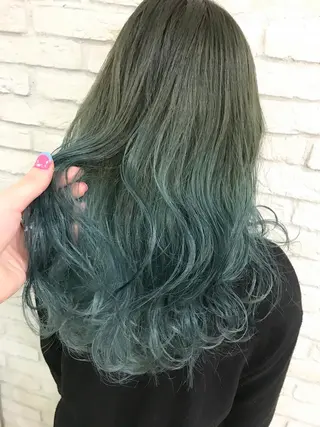 ミディアム カラー 横浜🍒ルーツカラー エクステ／RIEのヘアスタイル