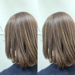 ミディアム カラー 飯田 真澄のヘアスタイル