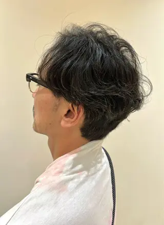 ミディアム パーマ メンズ メンズパーマ特化 外山　健太のヘアスタイル