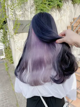 ロング カラー ヘアアレンジ メンズ キッズ 💟Chloe原宿店 🩶ハイトーンのヘアスタイル