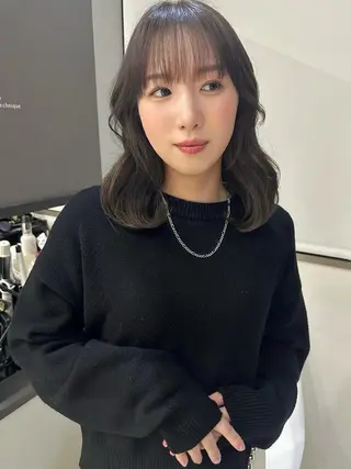 ミディアム カラー GiseL博多 HiROEのヘアスタイル