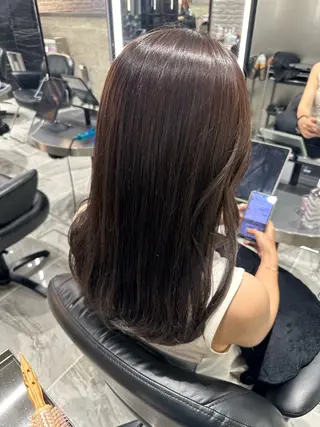 セミロング カラー 韓国ヘア🎀艶髪 RISAのヘアスタイル