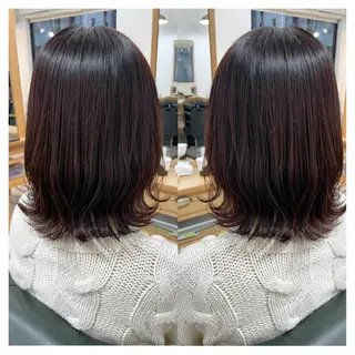 ミディアム カラー 村山 茉衣のヘアスタイル