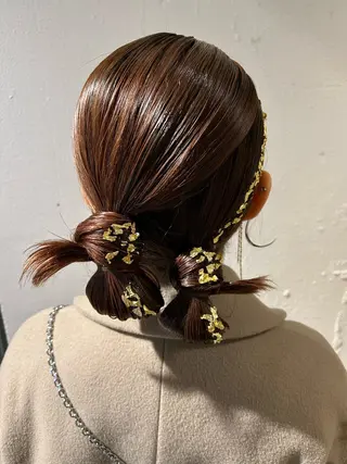 セミロング ヘアアレンジ 艶カラー🌸アレンジ 🌹Sally🕊️のその他イメージ