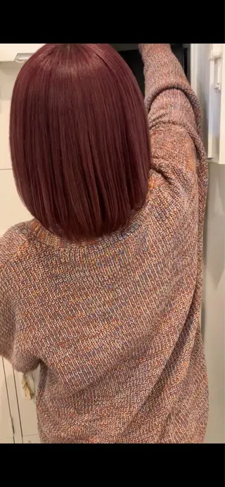 ショート カラー フクシママユ / 柔らかカラーのヘアスタイル