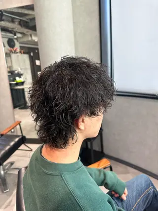 ミディアム パーマ ヘアアレンジ メンズ NEXT NEO所属・メンズヘア静岡 ✂︎Ryuheiのヘアスタイル