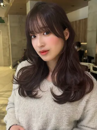 ロング カラー パーマ ヘアアレンジ 【くせ毛解消】縮毛 髪質改善✨たくみ✨のヘアスタイル