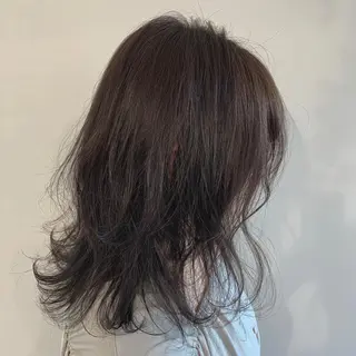 ミディアム カラー パーマ ヘアアレンジ 加藤 綾華のヘアスタイル