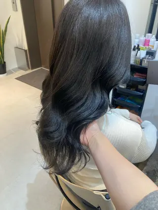 セミロング ✨色持ちの良い艶 カラー✨蟹江真世のヘアスタイル