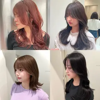 セミロング カラー ヘアアレンジ 艶カラー/髪質改善 顔まわり/内藤　輝のヘアスタイル