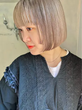 ミディアム カラー 暖色カラー/ブリーチ /かしむらゆうかのヘアスタイル