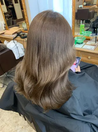 ミディアム カラー 縮毛矯正×髪質改善 小笠原大樹のヘアスタイル