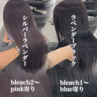 ロング カラー ヘアアレンジ 🫧透明感ラベンダー 似合わせ🫧あい🫧のヘアスタイル