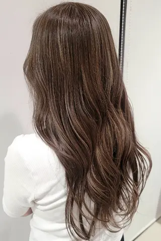 ロング カラー カットモデル/ セット/宮里心香のヘアスタイル
