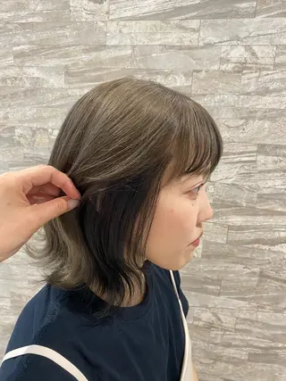 ミディアム maki💖 ボブ/縮毛矯正のヘアスタイル