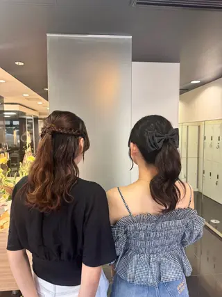 ヘアアレンジ ダブルカラーベージュ カラー/tuburaのヘアスタイル