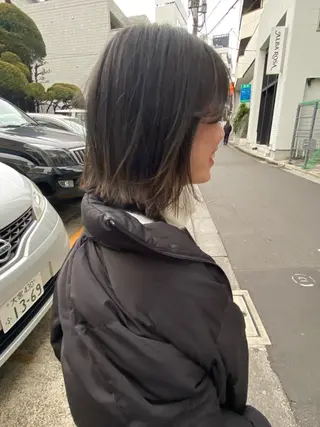 ミディアム レイヤーウルフ エクステ磯部のヘアスタイル