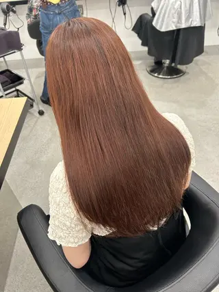 ロング カラー 愛結 暖色カラー🎀🩰のヘアスタイル