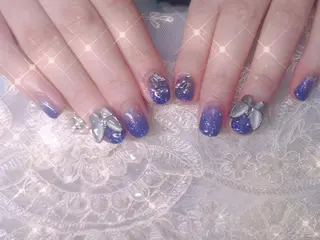 ショート ネイル フィルイン、長さ出し 深爪矯正のネイルデザイン